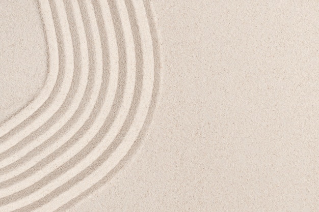 Fondo de textura de naturaleza de onda de arena en concepto de bienestar