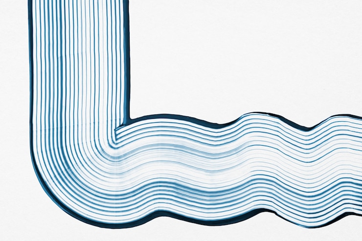 Foto gratuito fondo de textura de onda de bricolaje en arte abstracto experimental azul y blanco
