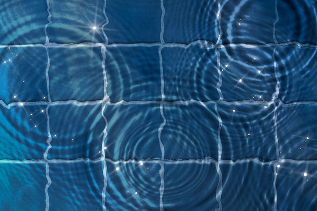 Fondo de textura de ondulación de agua, azulejos azules