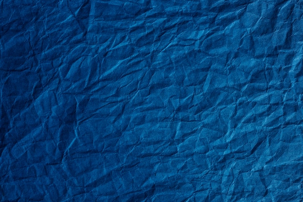 Fondo de textura de papel azul arrugado