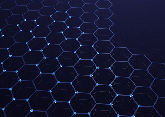 Fondo texturizado hexagonal para redes