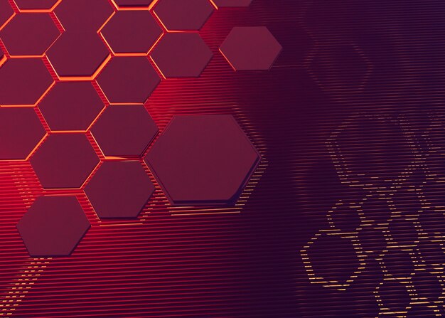 Fondo texturizado hexagonal para redes