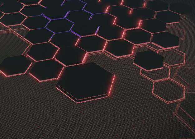 Fondo texturizado hexagonal para redes