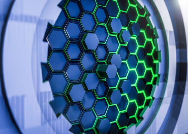 Fondo texturizado hexagonal para redes