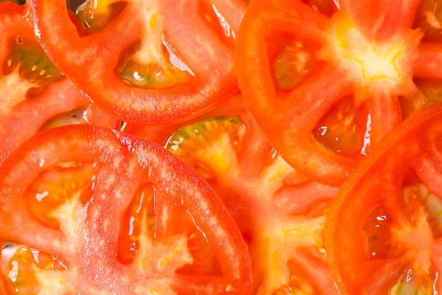 Fondo de tomates rojos jugosos