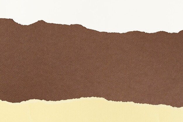 Fondo de tono de tierra hecha a mano de marco de artesanía de papel marrón rasgado