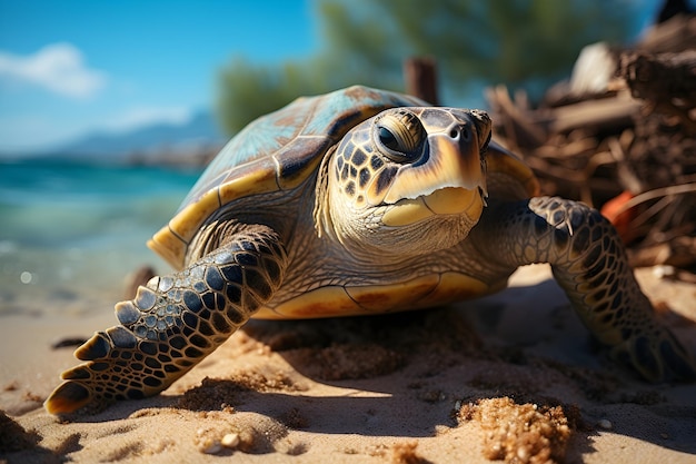 Foto gratuita fondo de la tortuga de playa