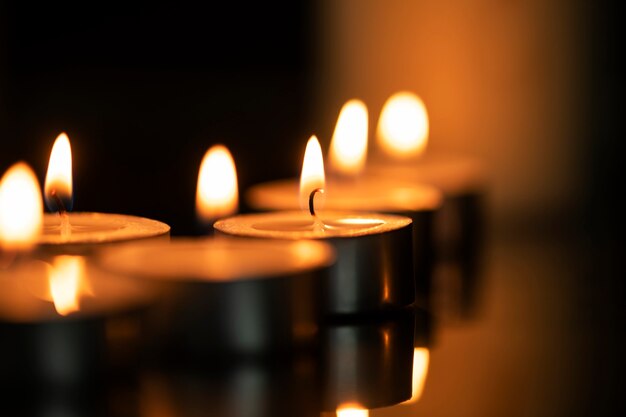 Fondo de vela de Diwali, imagen estética de llama