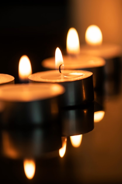 Fondo de vela de Diwali, imagen estética de llama