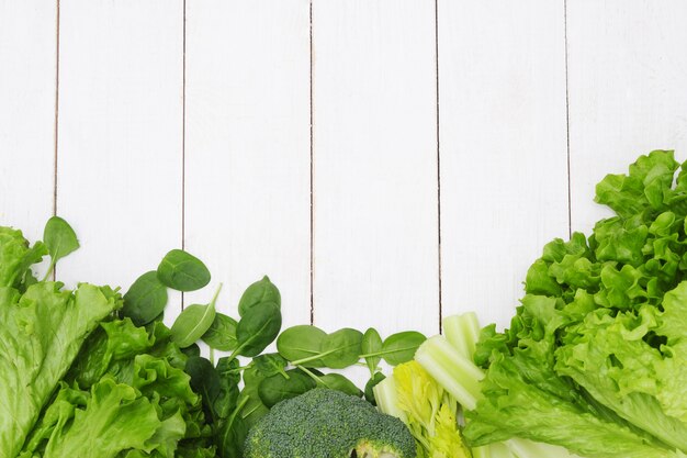 Fondo de verduras, concepto de comida saludable