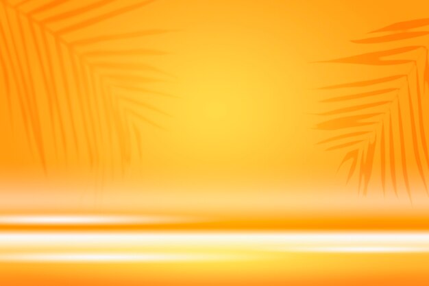 Fondo vibrante con silueta de hojas tropicales