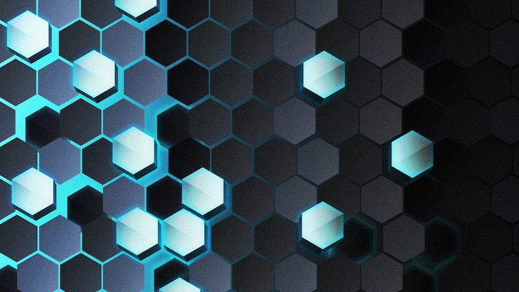 Foto gratuito fondos hexadecimales brillantes para redes