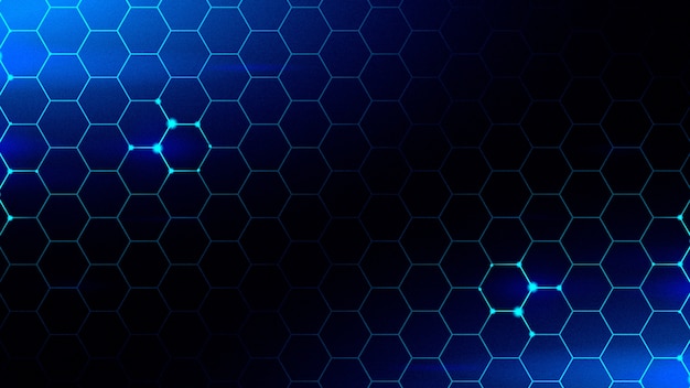Fondos hexagonales azules para la creación de redes