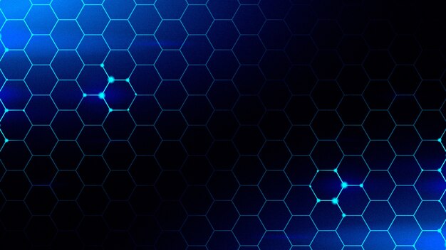 Fondos hexagonales azules para la creación de redes