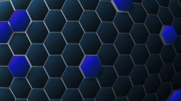 Fondos hexagonales azules para redes