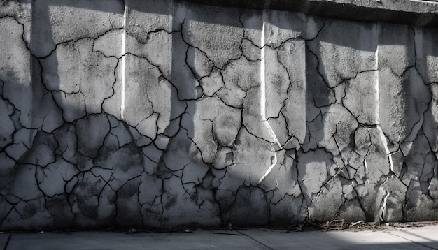 Foto gratuita fondos sucios dañados vieja pared rota naturaleza concreta diseño abstracto generado por inteligencia artificial