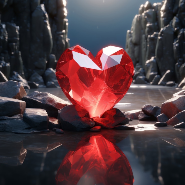 Foto gratuito forma de corazón geométrico al aire libre