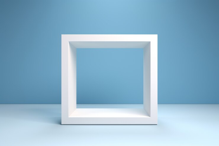 Foto gratuito forma cuadrada geométrica abstracta 3d