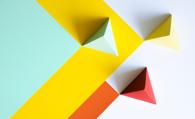 Forma de papel triangular