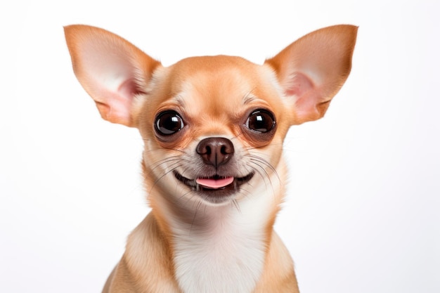 Foto gratuita foto de alta resolución de un chihuahua aislado sobre un fondo blanco