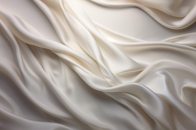 Foto de un fino tejido de seda blanca