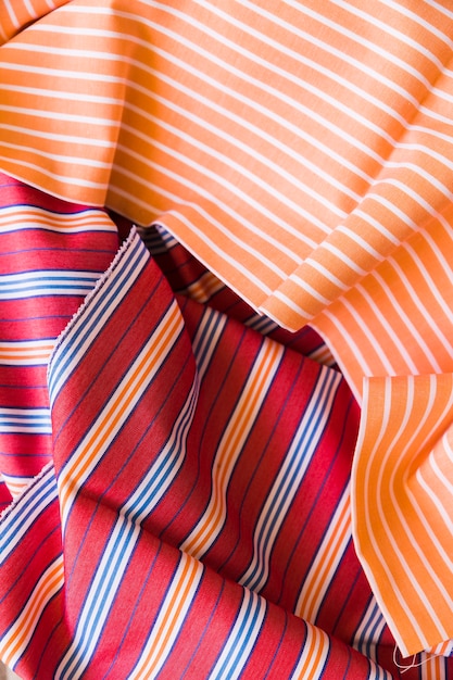 Foto de fotograma completo de textil de algodón de línea patrón