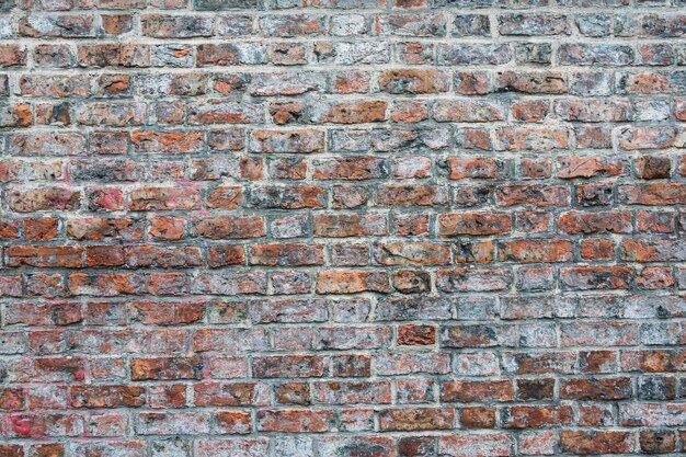 Foto de una pared de ladrillos cementados de color rojo y marrón - ideal para fondos de pantalla