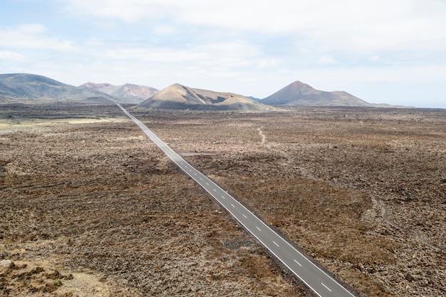 Fotografía aérea de carretera