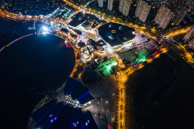 Fotografía aérea de la ciudad china