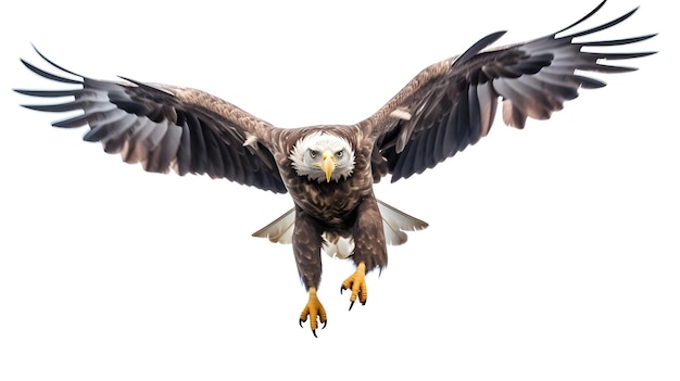 fotografía de águila sobre fondo blanco