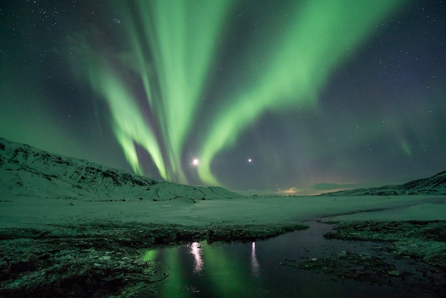 Fotografía de la aurora boreal