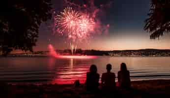 Foto gratuita fotografía completa de amigos celebrando el año nuevo