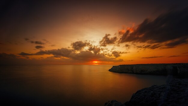 Fotografía panorámica del amanecer