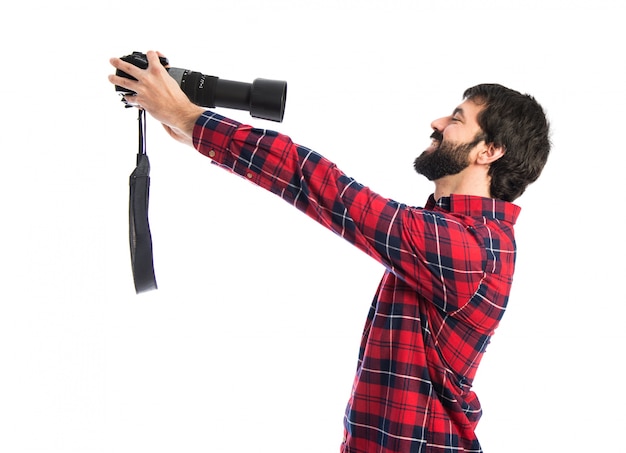 Fotógrafo haciendo un selfie