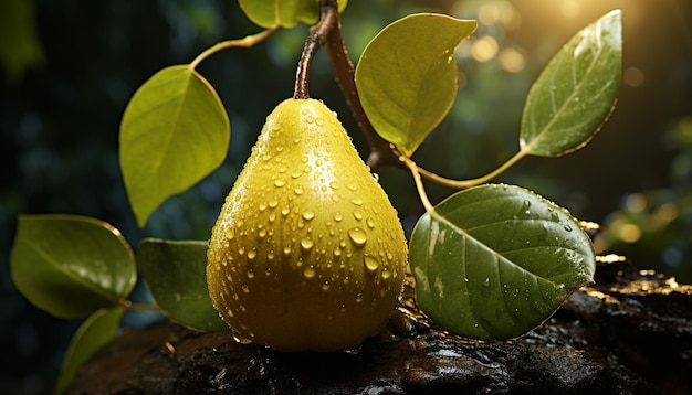 Foto gratuita frescura y color verde del crecimiento orgánico de la naturaleza en verano generado por la inteligencia artificial