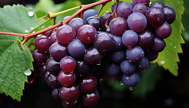 Foto gratuita frescura y dulzura en la naturaleza uva jugosa una refrescante delicia de verano generada por inteligencia artificial