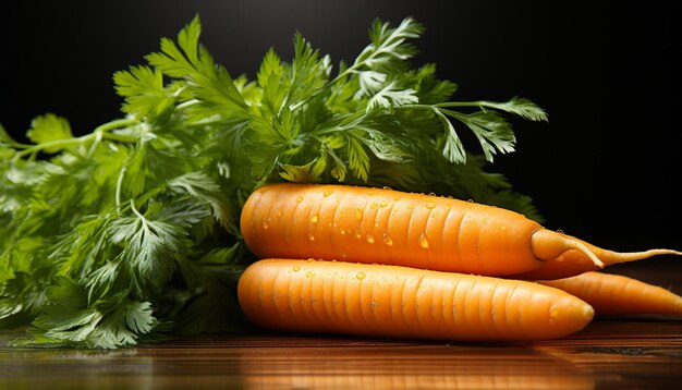 Frescura de verduras orgánicas alimentación saludable para un vegetariano generada por inteligencia artificial
