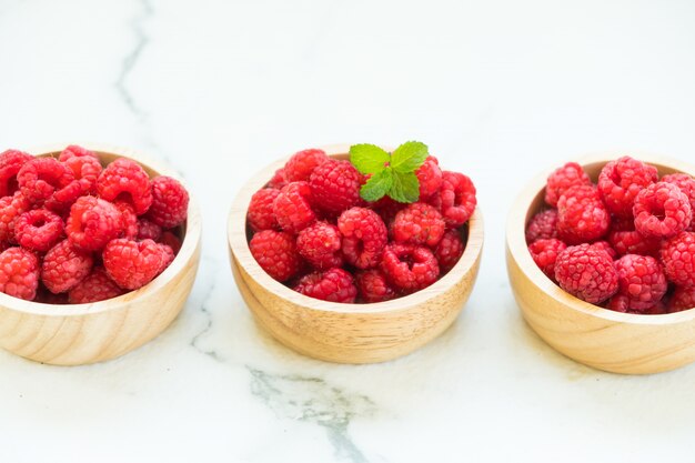 Fruta de frambuesa roja