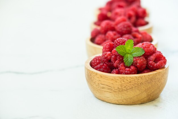 Fruta de frambuesa roja