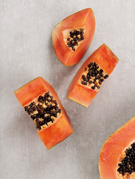 Fruta de papaya fresca