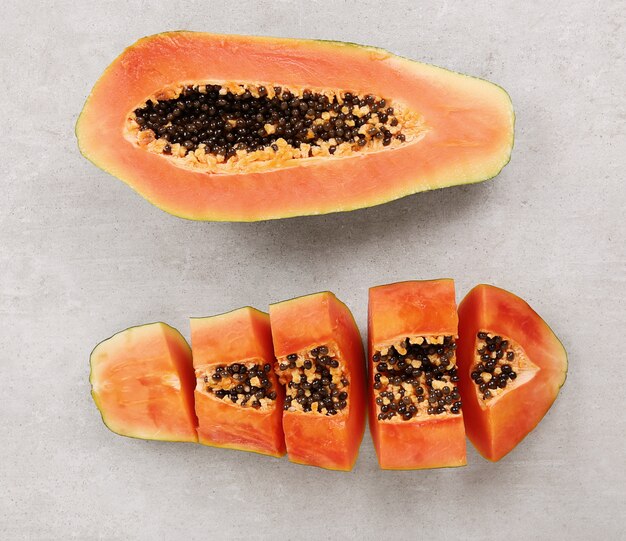 Fruta de papaya fresca