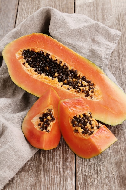 Fruta de papaya fresca