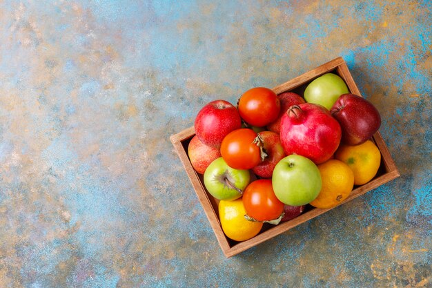 Frutas de otoño ecológicas.