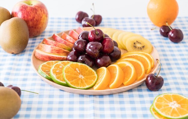 frutas en rodajas mixtas
