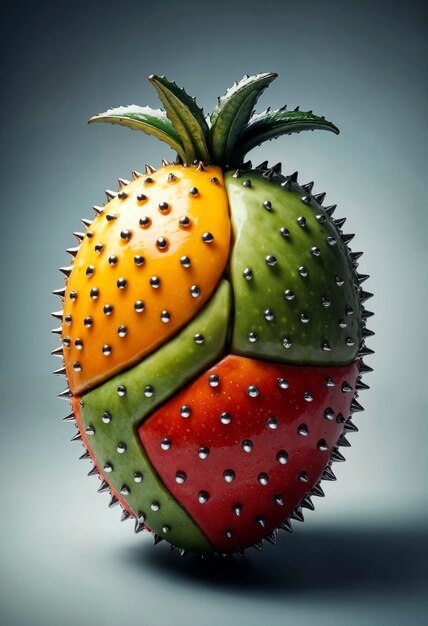 Frutas surrealistas en el estudio