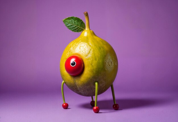 Frutas surrealistas en el estudio