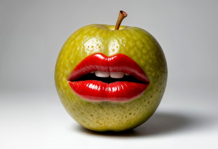 Foto gratuito frutas surrealistas en el estudio