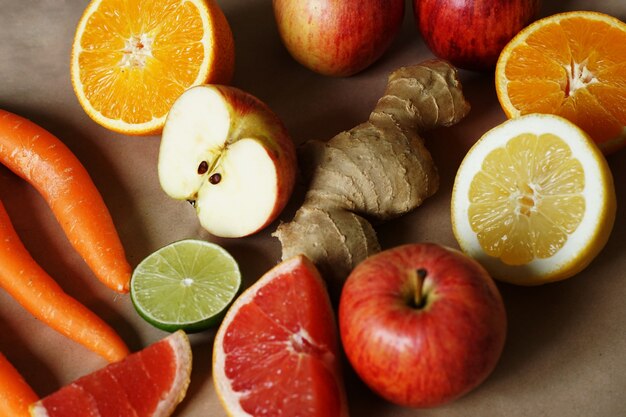Frutas y verduras juntas