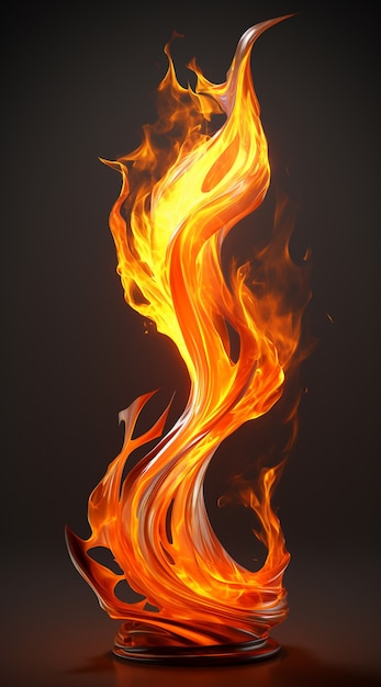 Foto gratuita fuego en 3d con llamas