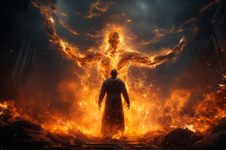 Foto gratuito fuego de estilo fantasía